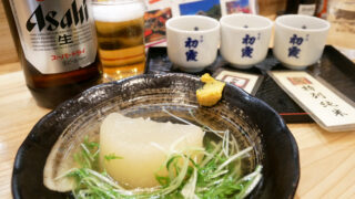 大阪日本橋「初かすみ酒房」日本酒と粋な肴で朝から飲める地下街居酒屋